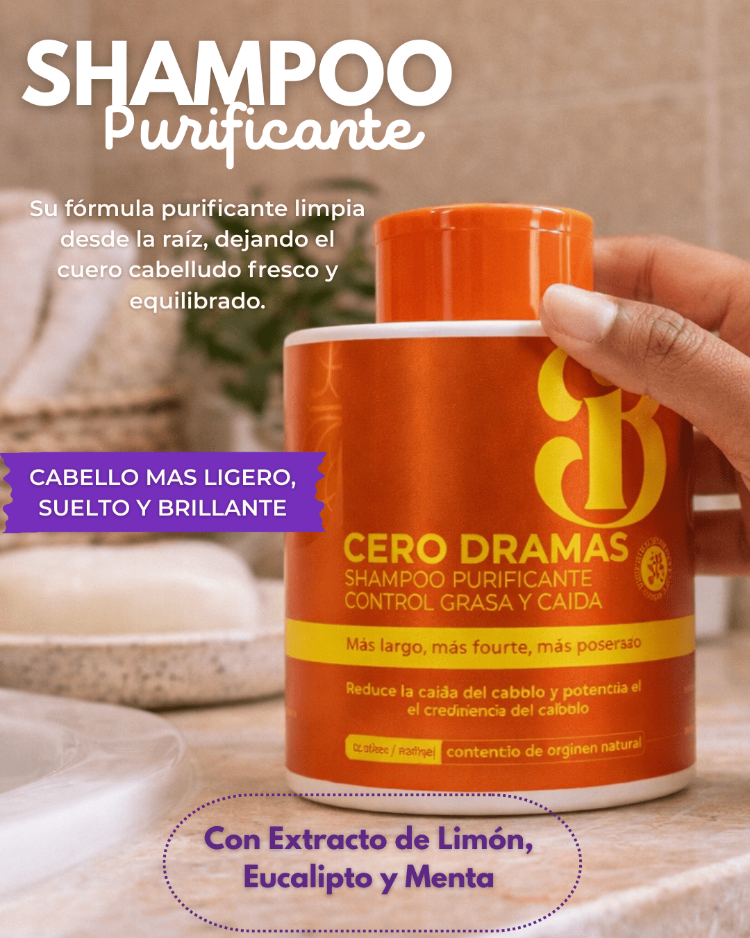 Cero Dramas Shampoo Limpieza Profunda 500 ml - Melenasibella