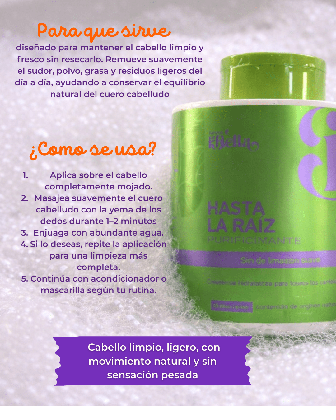 Hasta la Raíz Shampoo Hidratante 500 ml - Melenasibella