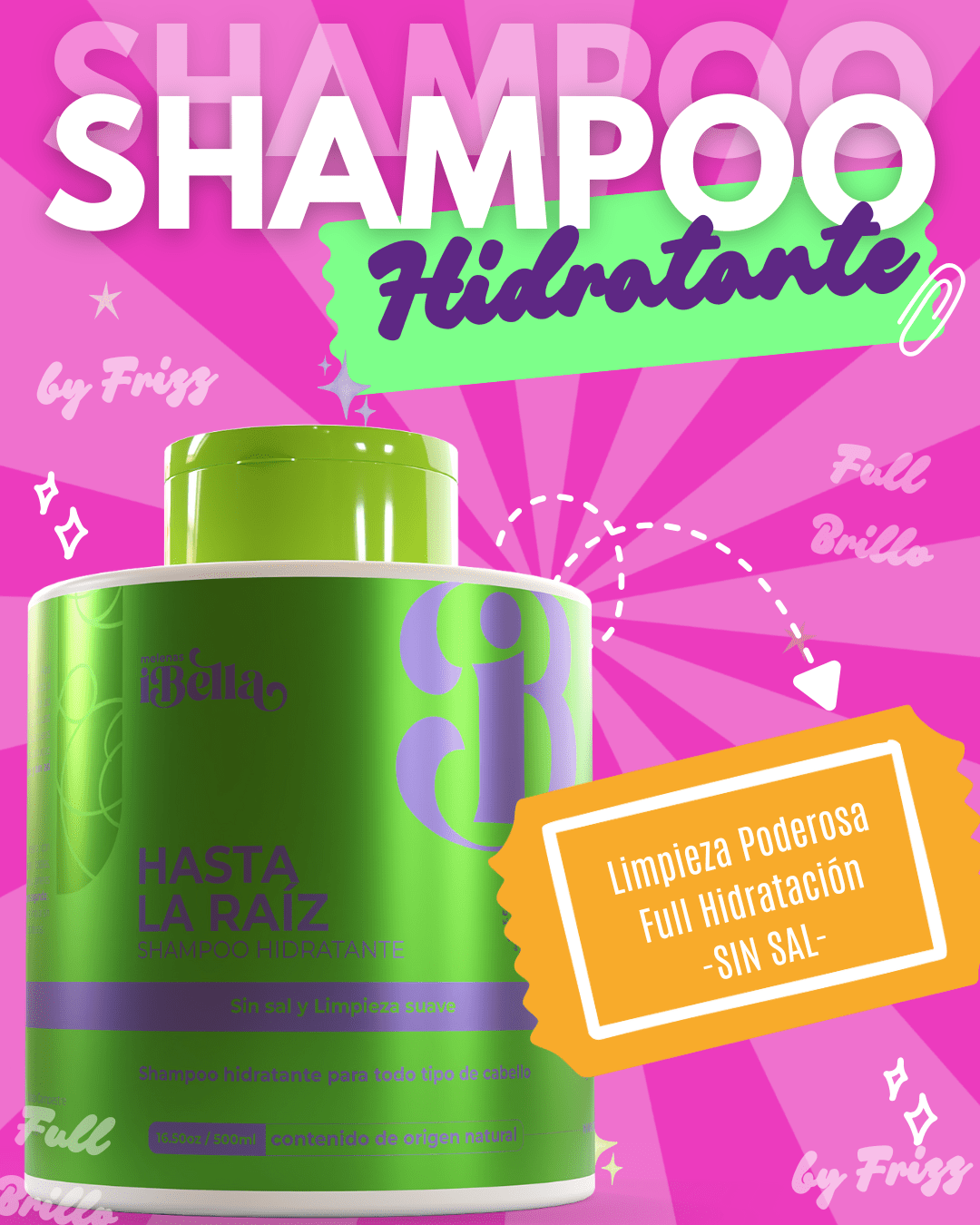 Shampoo Hidratante Hasta la Raíz - Melenasibella